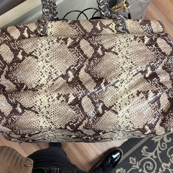 Henri Bendel Snakeskin Print Chain Strap Shoulder Bag - Picture 5 of 14